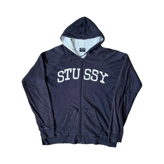 Stussy navy blue arc logo hoodie (M)