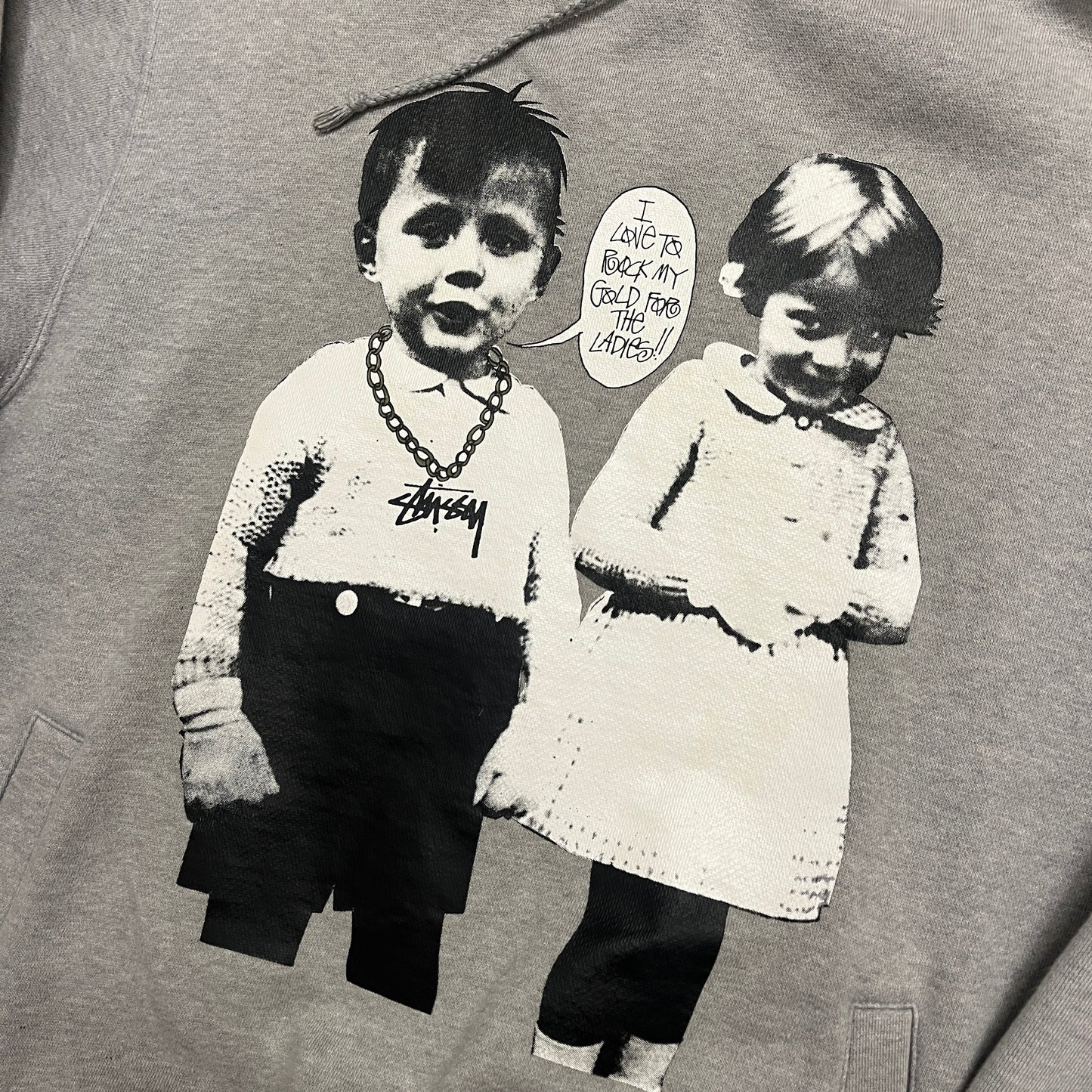 Stussy kids graphic hoodie (rare) (L)