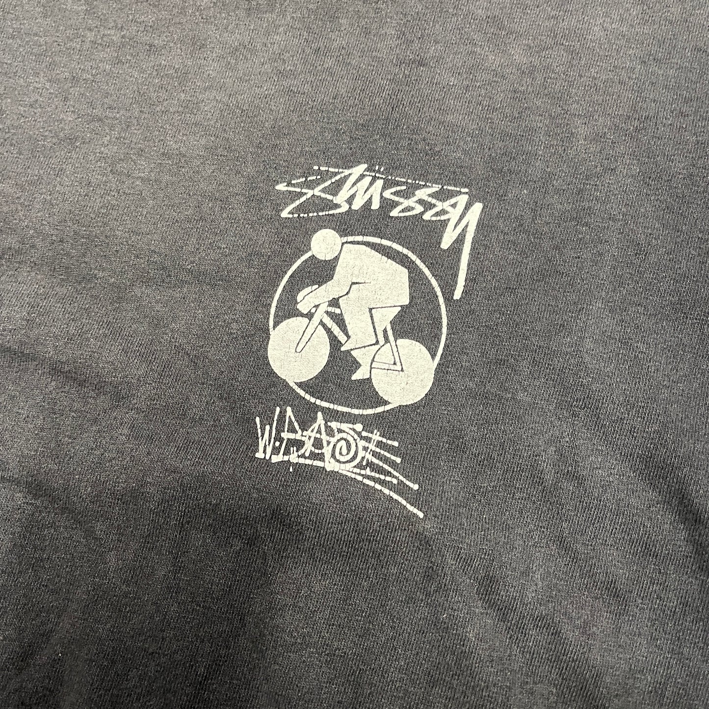 Stussy black bike tshirt (rare) (L)