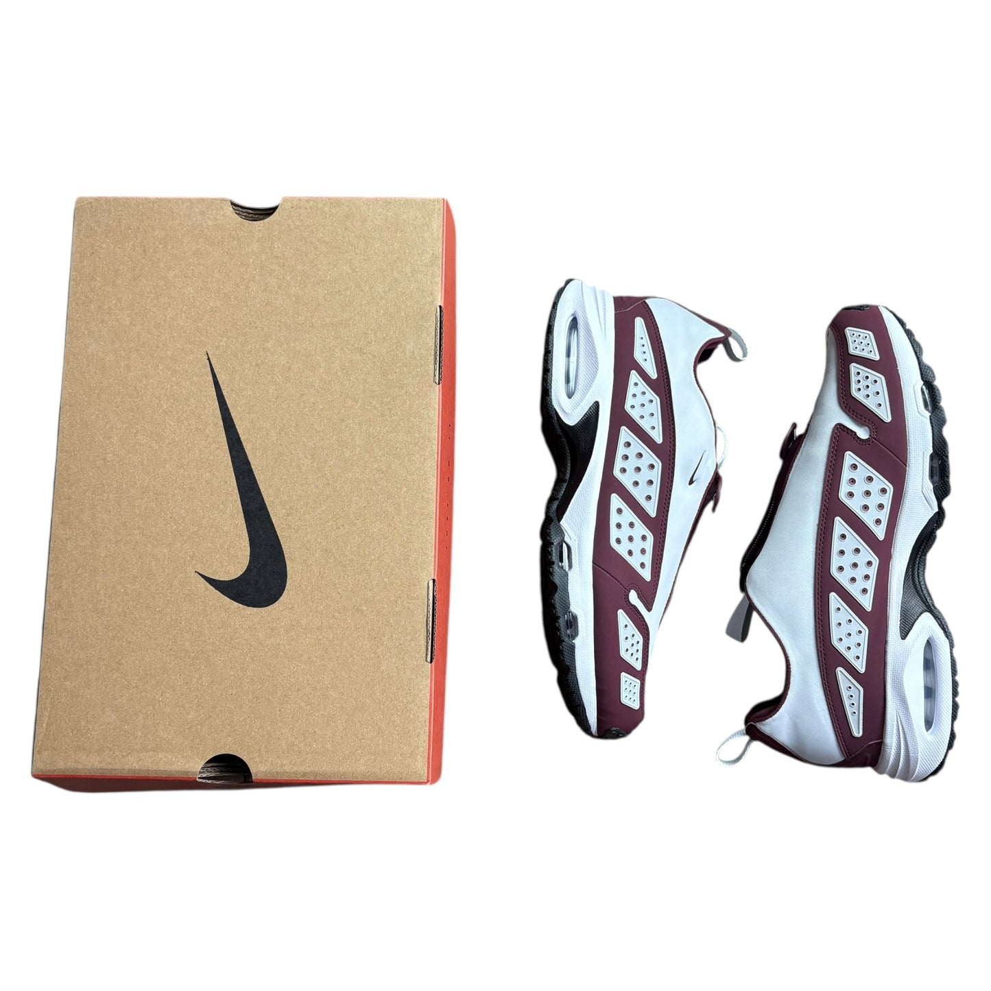 Nike air max sunder white / burgundy (UK10)