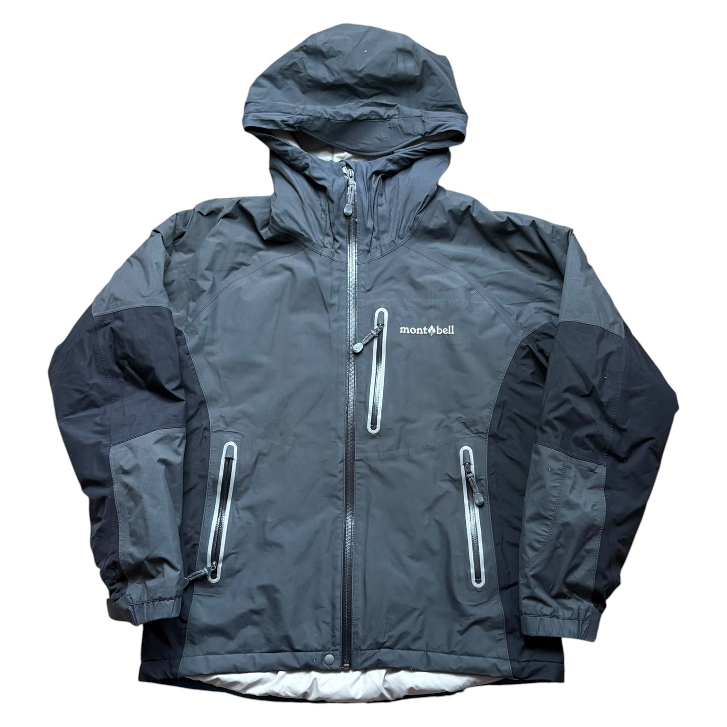 Montbell two tone grey shell jacket (S)