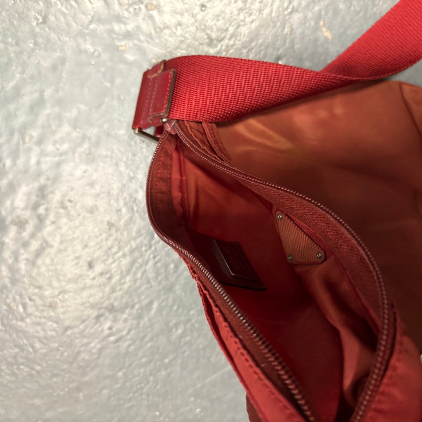 Prada red crossbody bag