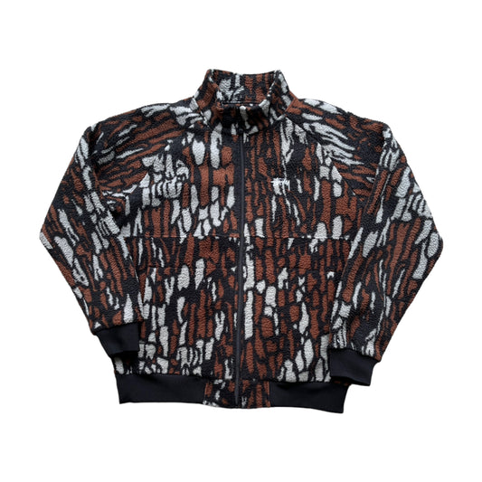 Stussy tree camo fleece jacket (L)