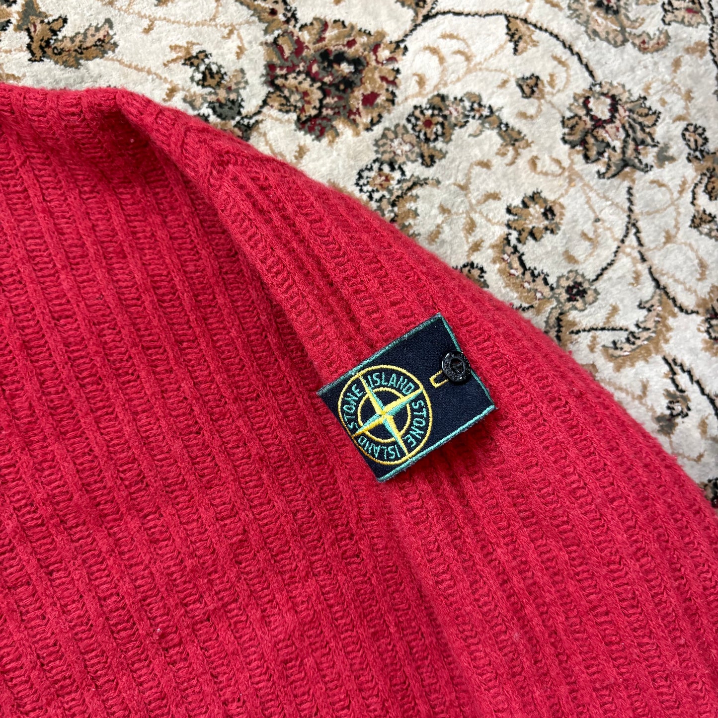 Stone Island green edge red cord jumper (L)