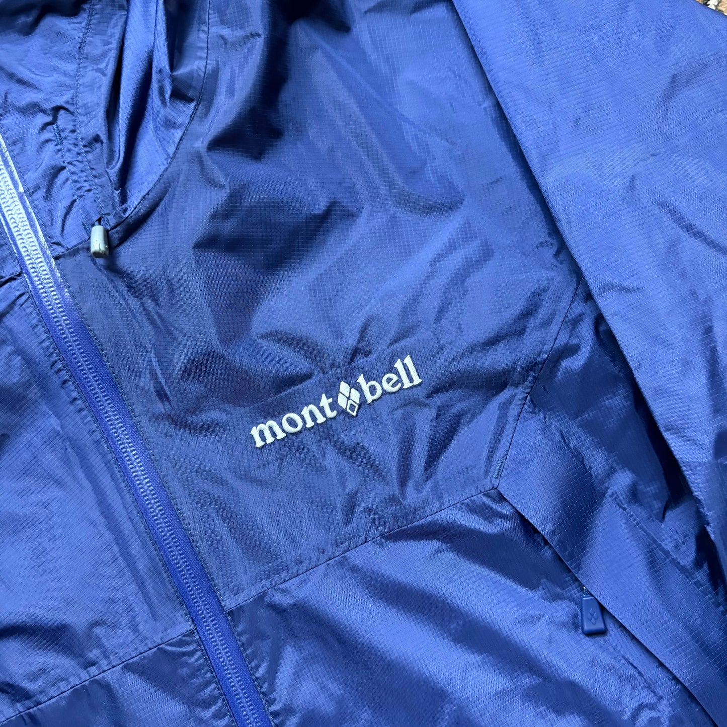 Montbell navy drytec waterproof shell jacket (L)