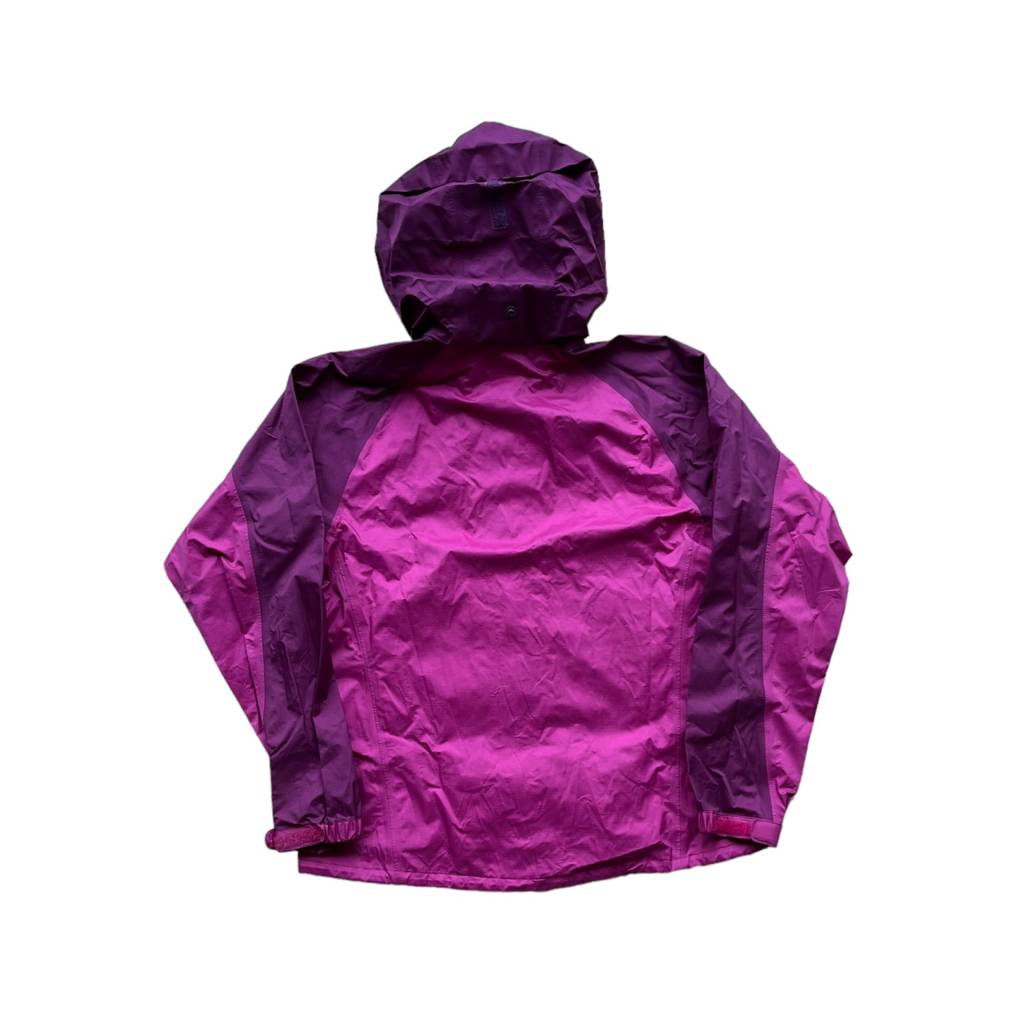 Montbell two tone purple spellout shell jacket