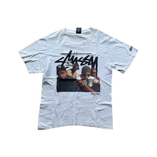 Stussy X YoMTV raps white spellout tee (M)