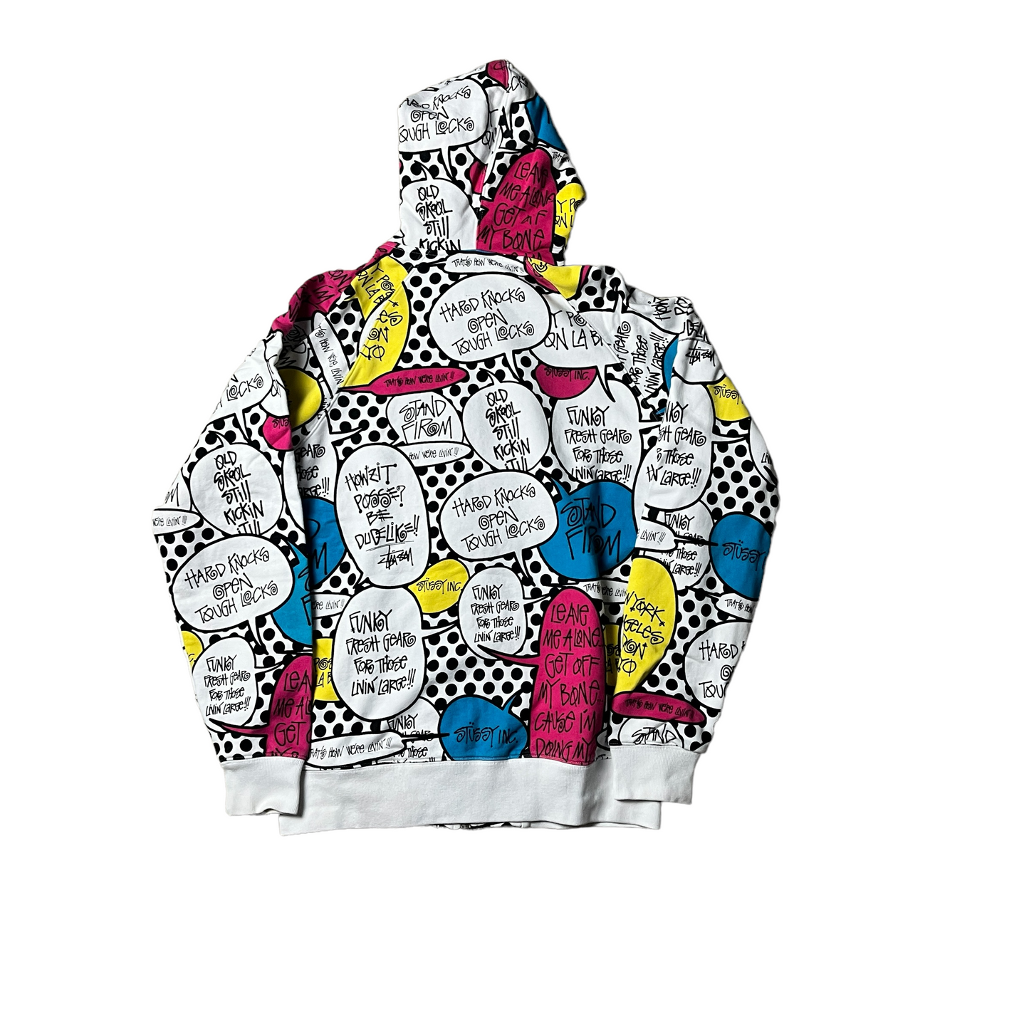 Stussy speech bubble spellout zipup hoodie (S/M)