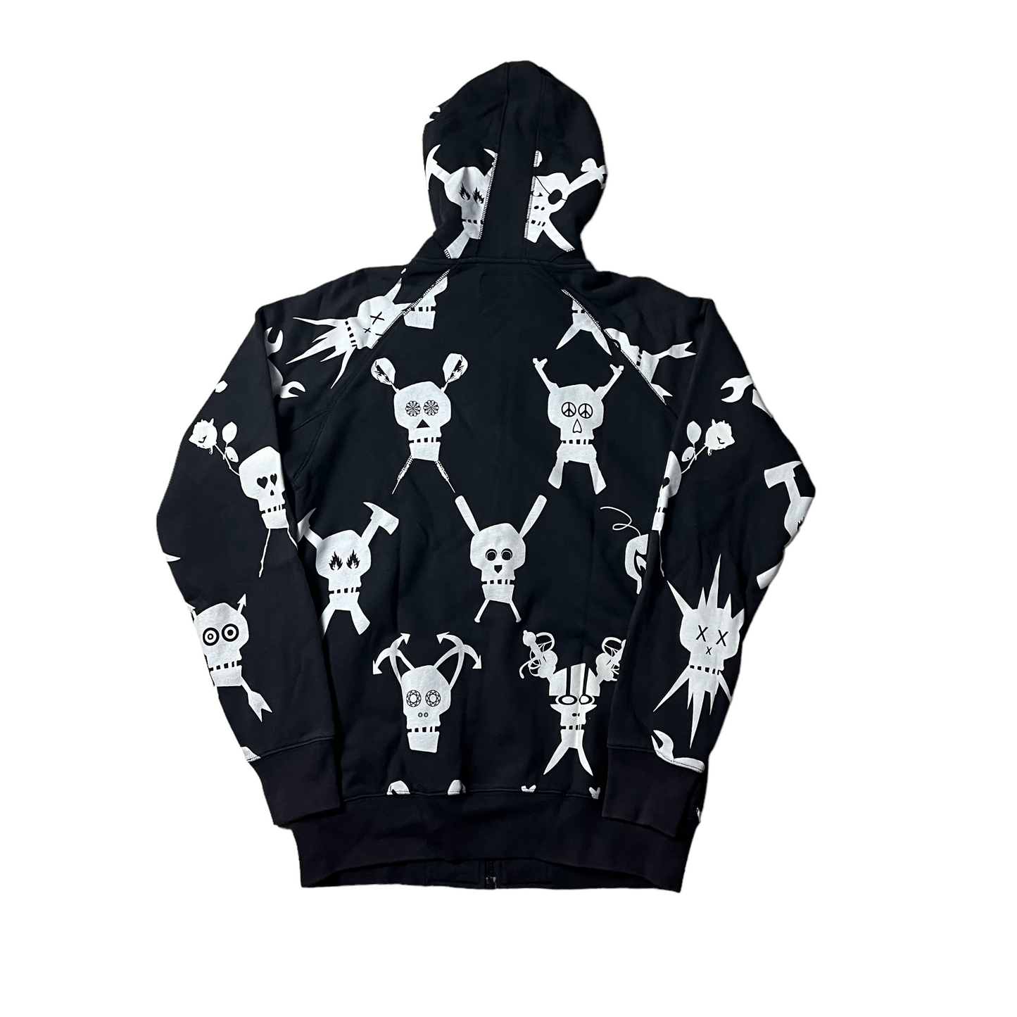 Stussy X Futura black and white zipup hoodie (S)